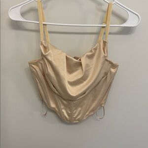 Urban Outfitters Satin Cream Top